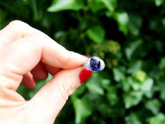 Certified 3.75 Carat Sapphire and Diamond White Gold Cocktail Ring, Circa 1930