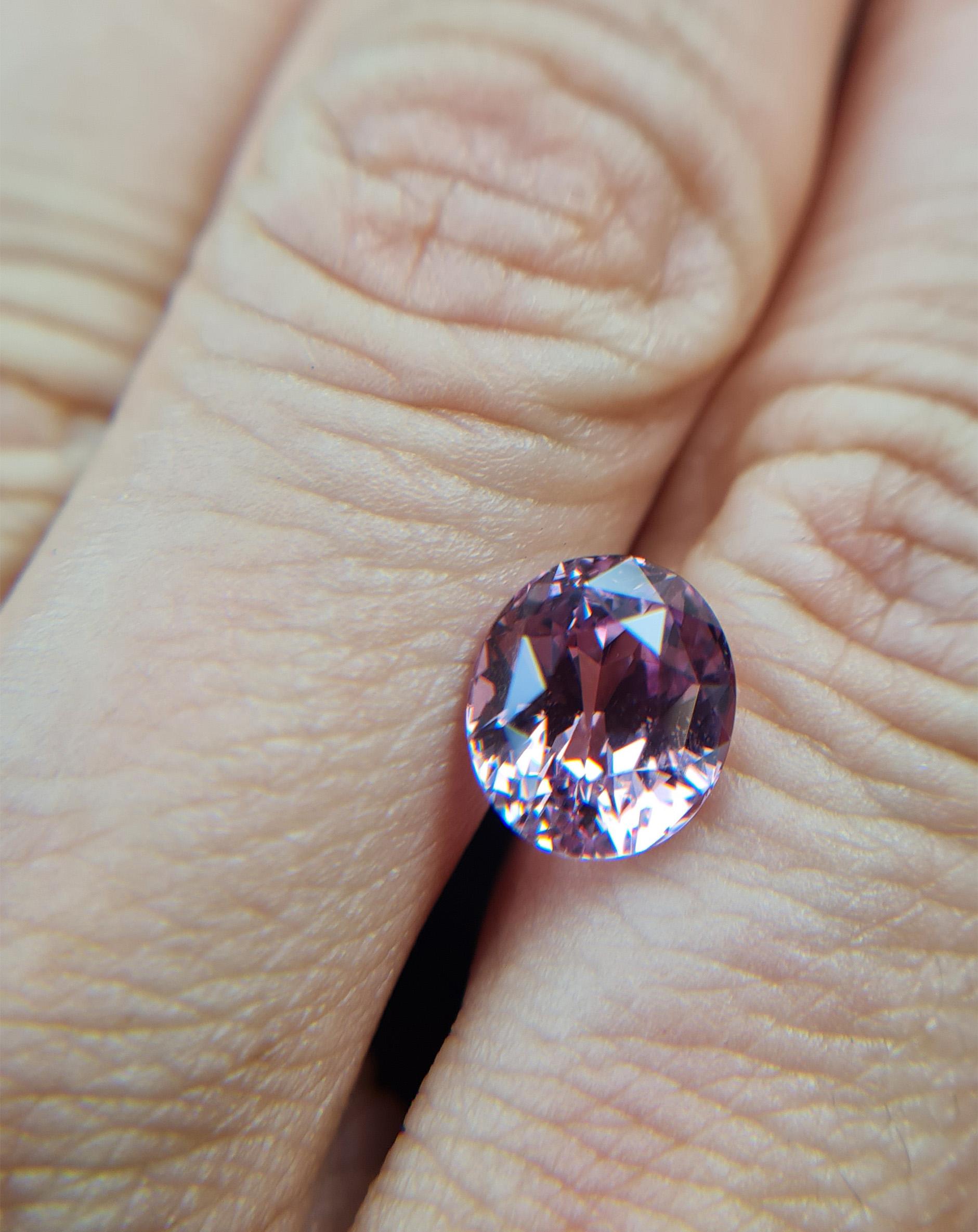 Oval Cut 3.75 Carat Natural, Purple Oval Sapphire  For Sale
