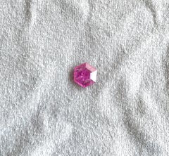 Certified 3.78 Carats Mozambique Ruby Hexagon Faceted Cut stone No Heat Natural