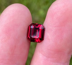 Certifié 3,81 ct. Pierre précieuse naturelle de grenat rhodolite, taille octogonale