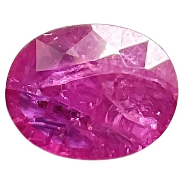 Certified 3.82 Carats Mozambique Ruby Oval Faceted Cut stone No Heat Natural Gem For Sale
