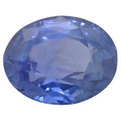 Certified 3.85 Carat Ceylon Sri Lanka Oval Blue Sapphire