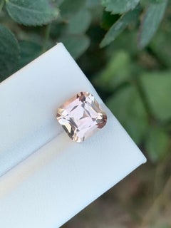 Certified 3.85 Carat Natural Loose Imperial Topaz Cushion Cut Gemstone