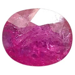 Certified 3.89 Carats Mozambique Ruby Oval Faceted Cut stone No Heat Natural Gem