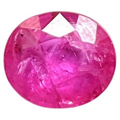 Certified 3.94 Carats Mozambique Ruby Oval Faceted Cut stone No Heat Natural Gem