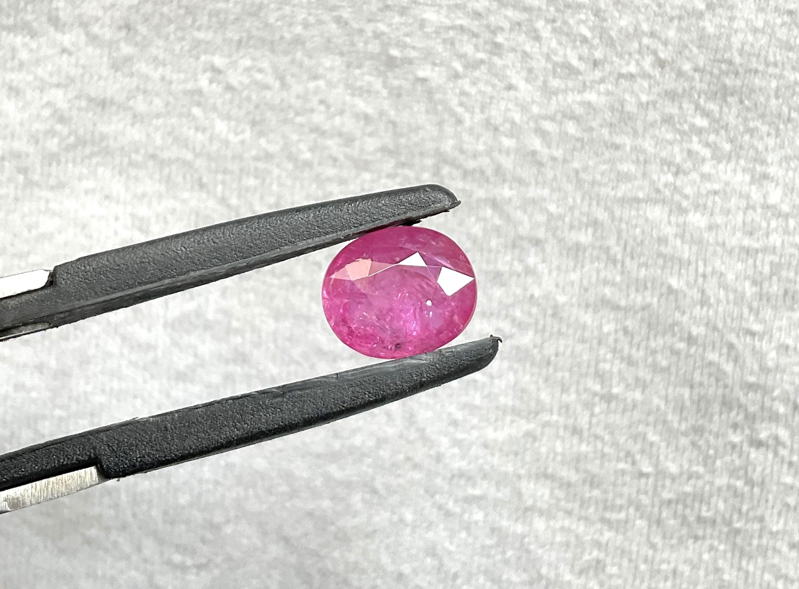Oval Cut Certified 3.95 Carats Mozambique Ruby Oval Faceted Cut stone No Heat Natural Gem