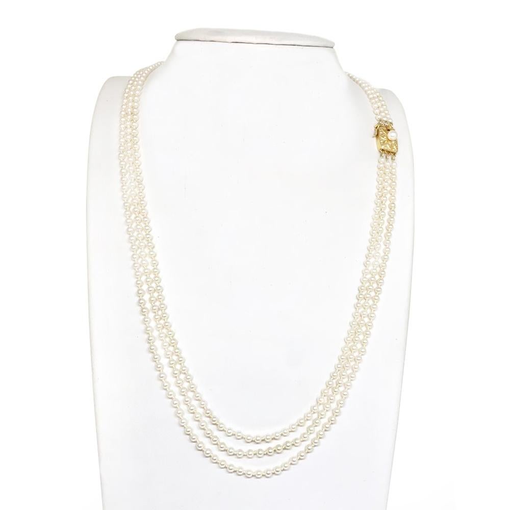 CERTIFIED ESTATE $3,950 VERY RARE MIKIMOTO 2.9 MM AKOYA STRAND 19 IN 

14 KT CULTURED PEARL NECKLACE

VERY DAINTY AND ELEGANT

Nothing says, “I Love you” more than Diamonds and Pearls‼️

This GLAMOROUS necklace has been certified and appraised

in