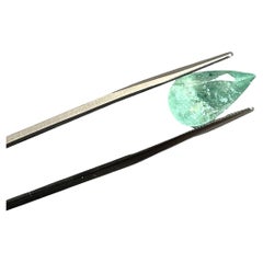 Certified 3.99 Carats Green Paraiba Tourmaline Pear Cut Stone for Fine Jewelry