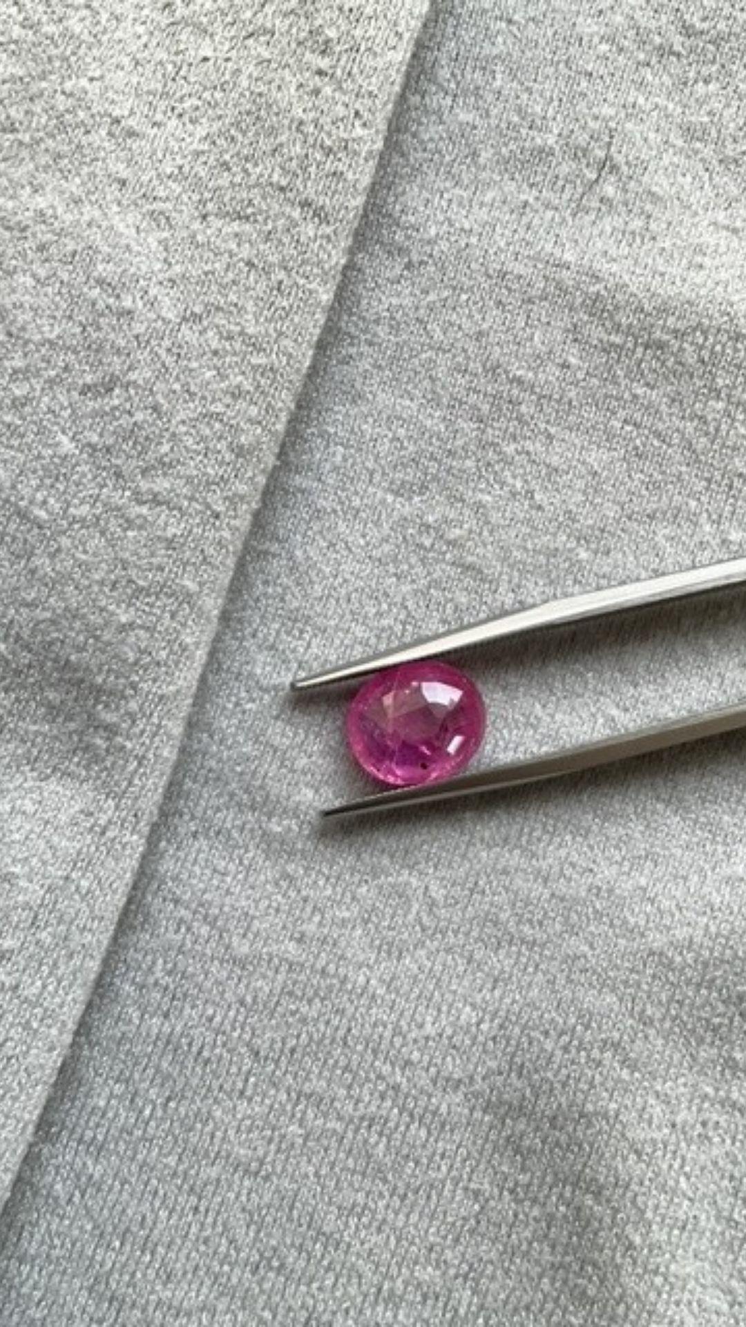 Art Deco Certified 3.99 Carats Mozambique Ruby Oval Faceted Cutstone No Heat Natural Gem For Sale