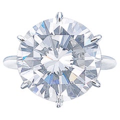 Certified 3 Carat Round Brilliant Cut Diamond Ring E Color VVS2 Clarity