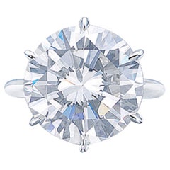 Zertifizierter 3 Karat runder Diamantring mit Brillantschliff E Farbe VVS2 Reinheit