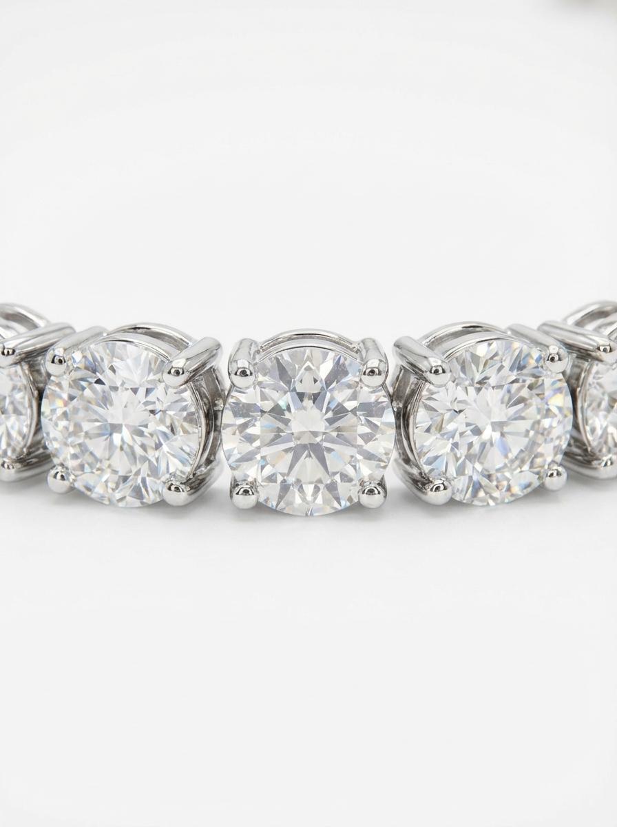 Collier de tennis en or blanc 18 carats, diamant certifié 40 carats H-VS2 Excellent état - En vente à Chicago, IL