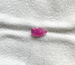 Certified 4.00 Carats Mozambique Ruby Pear Faceted Cut stone No Heat Natural Gem