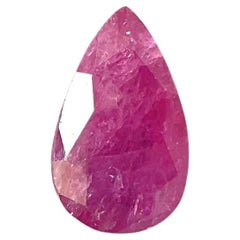 Certified 4.00 Carats Mozambique Ruby Pear Faceted Cut stone No Heat Natural Gem
