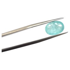 Tourmaline Paraiba certifiée 4.09 carats, pierre de taille ovale pour la bijouterie fine