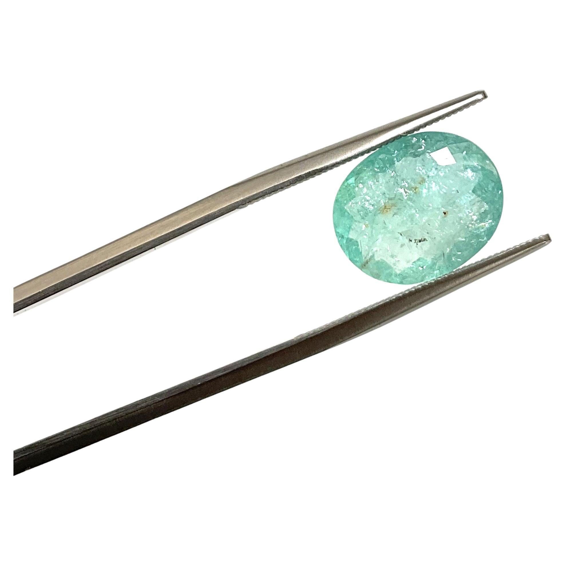 Turmalina Paraiba azul certificada de 4.11 quilates talla oval para joyería fina