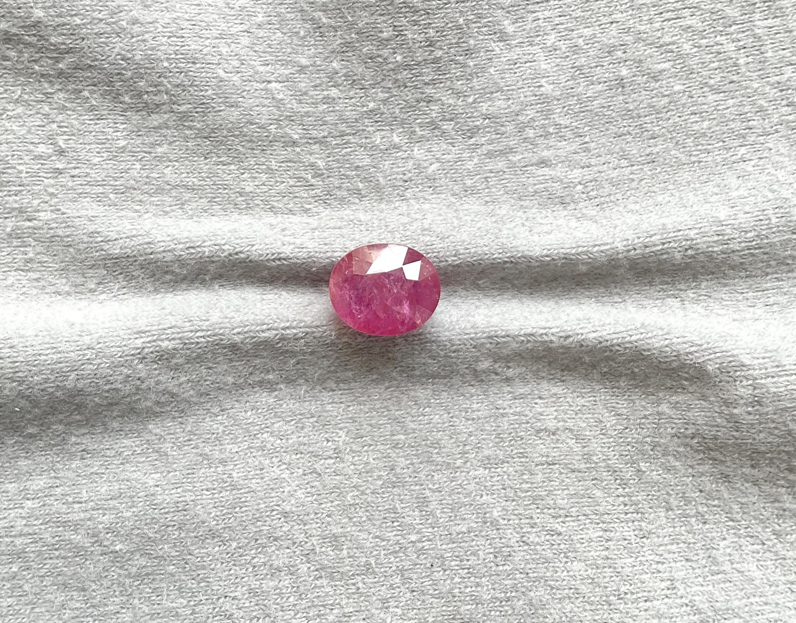 Certified 4.11 Carats Mozambique Ruby Oval Faceted Cut stone No Heat Natural Gem

Weight: 4.11 Carats
Size: 10x8x5 MM
Pieces: 1
Shape: Faceted Oval cut stone