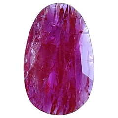 Certified 4.12 Carats Mozambique Ruby Oval Faceted Cut stone No Heat Natural