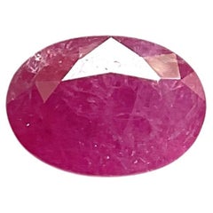 Certified 4.20 Carats Mozambique Ruby Oval Faceted Cut stone No Heat Natural Gem Certified 4.20 Carats Mozambique Ruby Oval Faceted Cut stone No Heat Natural Gem