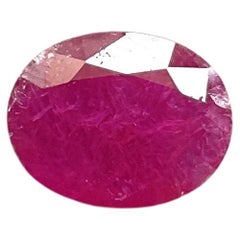 Certified 4.46 Carats Mozambique Ruby Oval Faceted Cut stone No Heat Natural Gem Certified 4.46 Carats Mozambique Ruby Oval Faceted Cut stone No Heat Natural Gem