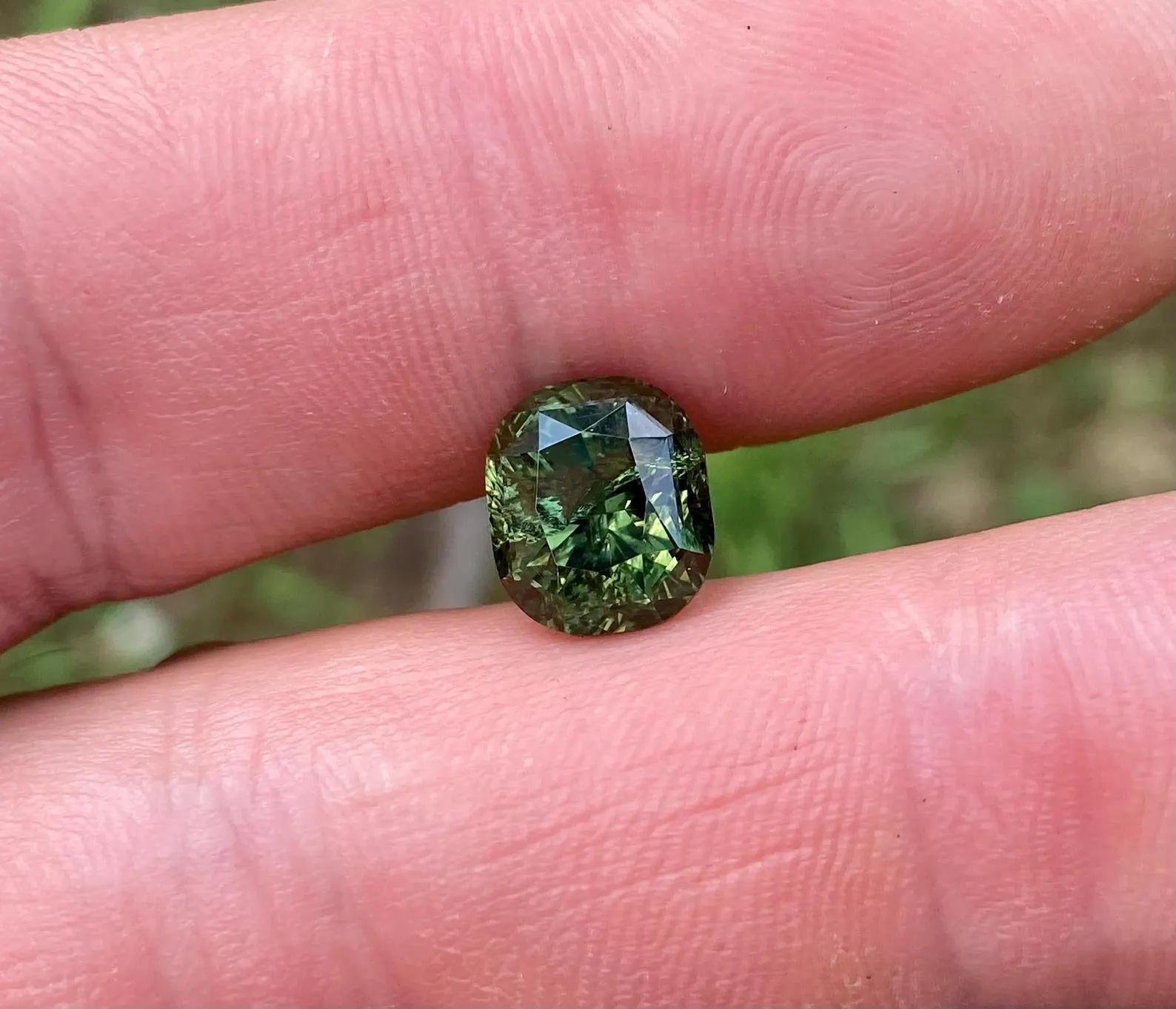 Zertifiziert 4.57Ct Natürlicher Grüner Apatit lose Edelstein, Kissen , Herkunft Nigeria im Angebot 6