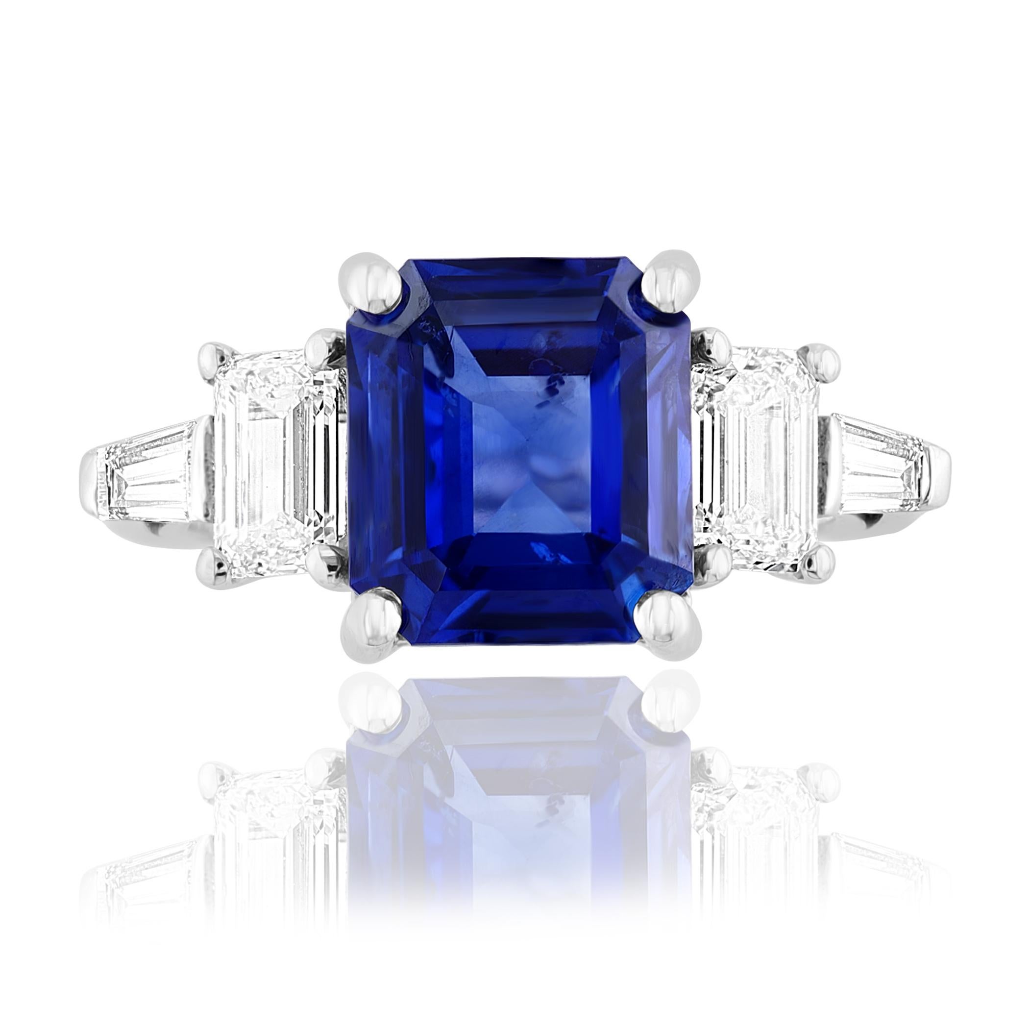 sapphire side stone engagement rings