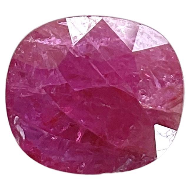 Certified 4.77 Carats Mozambique Ruby Oval Faceted Cut stone No Heat Natural Gem