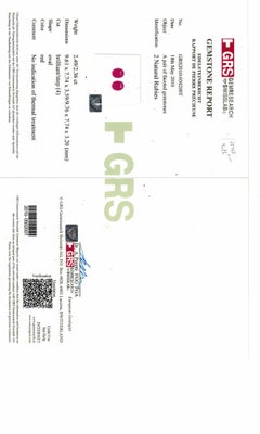 Orecchini a goccia con rubino naturale e diamanti certificati da 4,85 carati in oro bianco 18 carati