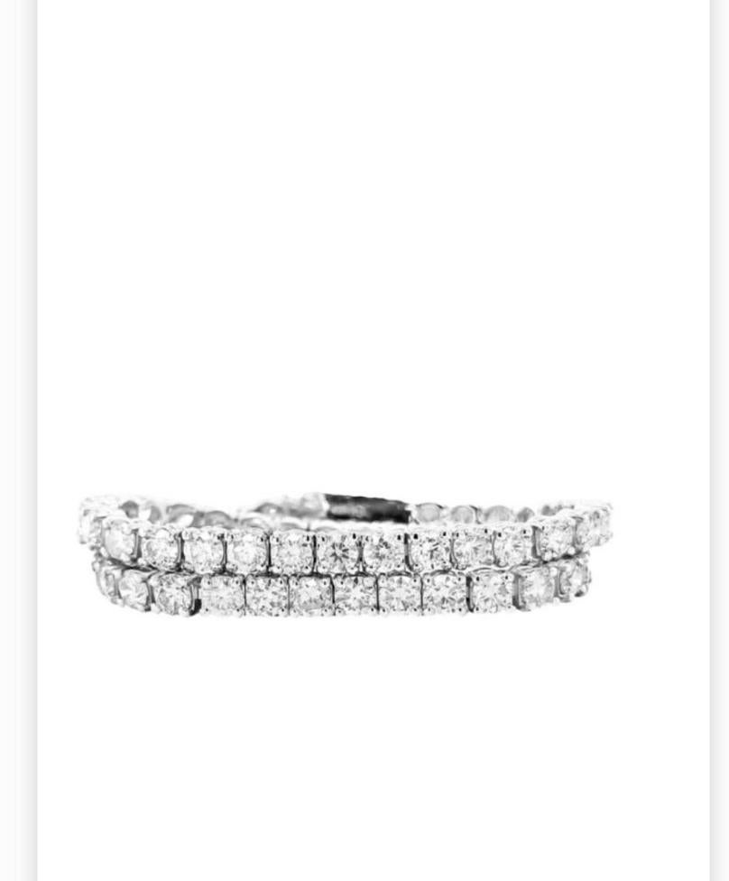 5,00 quilates certificados de  diamantes naturales en pulsera de tenis de oro de 18k en venta 4