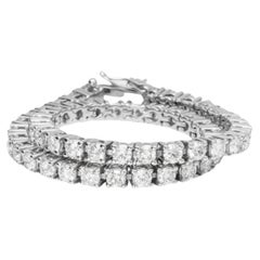 Certifié 5,00 carats de  Bracelet de tennis en or 18k serti de diamants naturels 