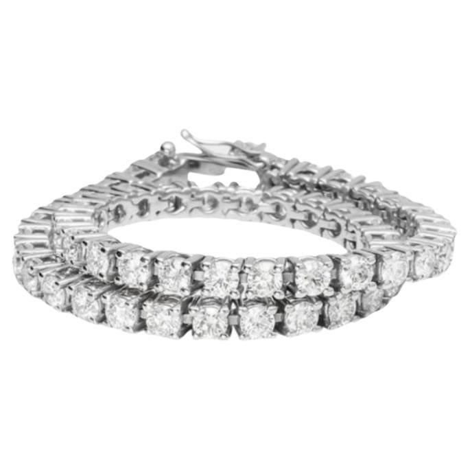Certified 5.00 carats of  natural diamonds on 18k gold tennis bracelet