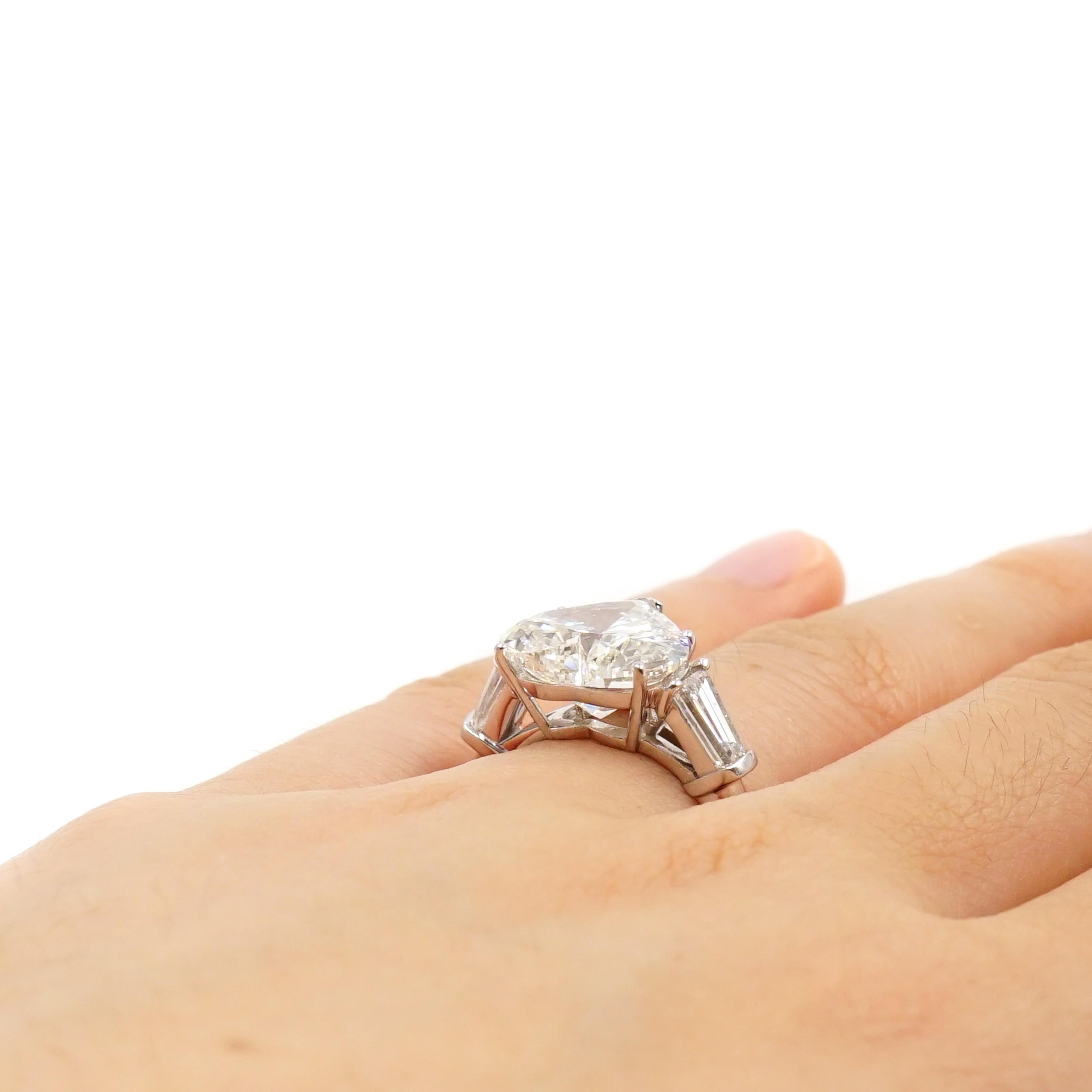 Certified 5.02 Carat Heart Shaped Diamond Platinum Engagement Ring 2