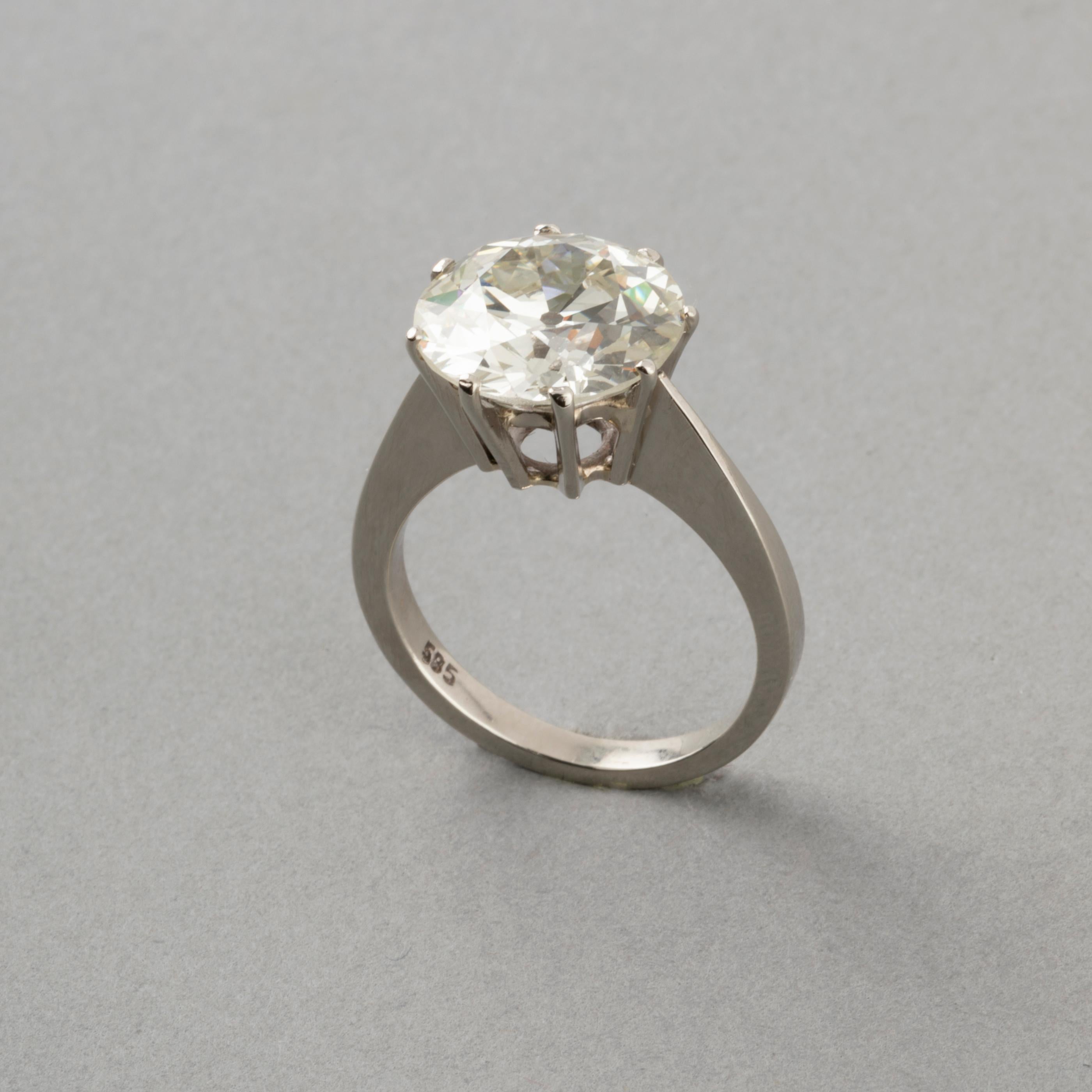 Women's Certified 5.03 Carat Diamond Solitaire Engagement Ring