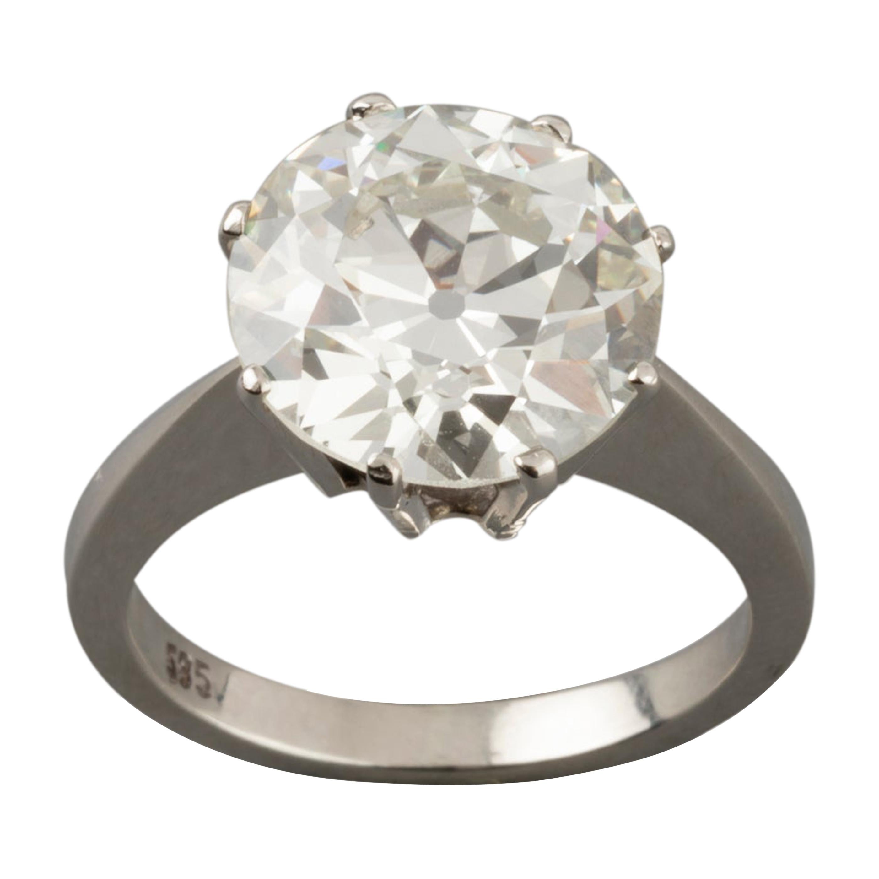Certified 5.03 Carat Diamond Solitaire Engagement Ring