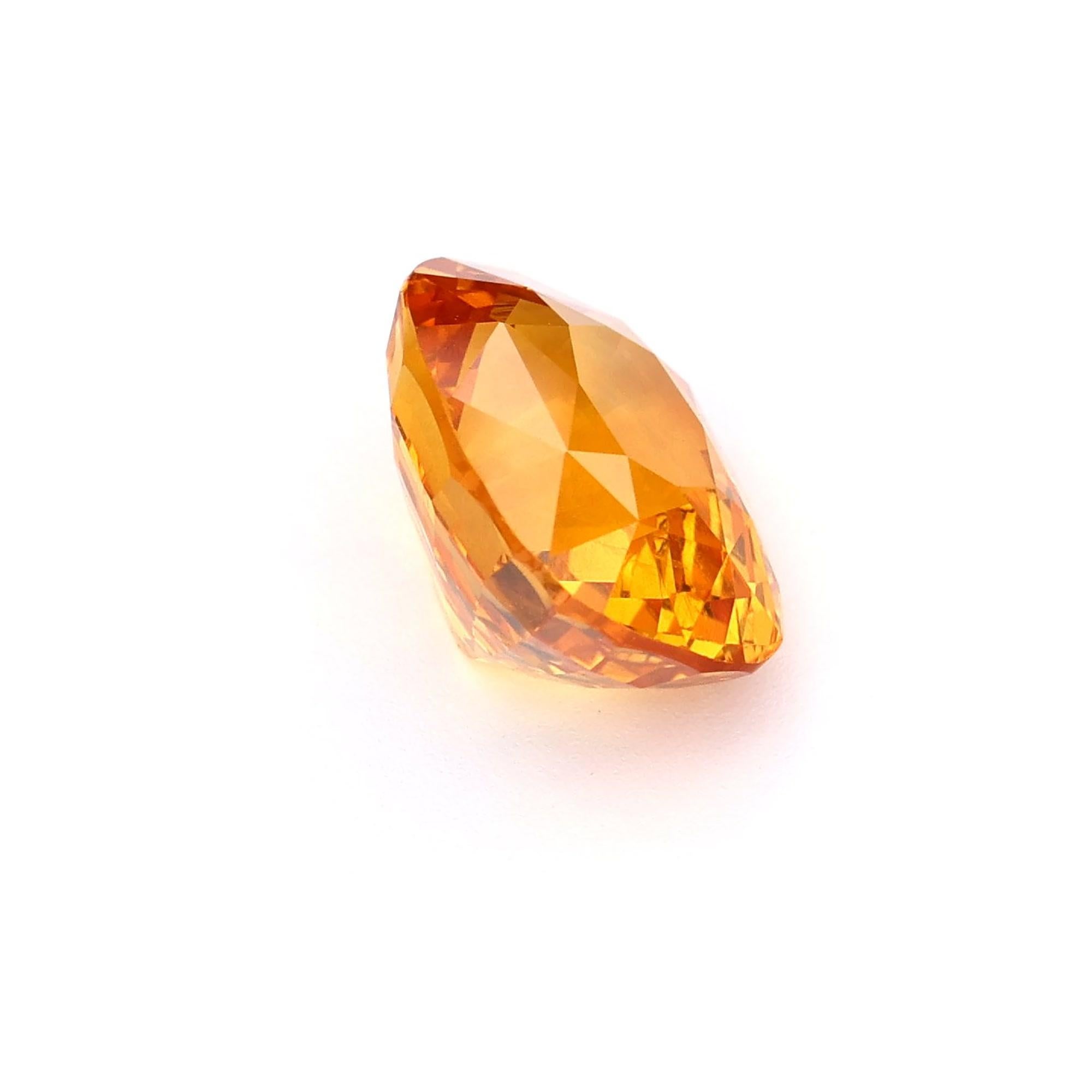Zertifizierter 5,15 Karat natürlicher gelber Saphir Ceylon Origin Ring Stein im Angebot 3