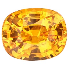 Bague d'origine de Ceylan, saphir jaune naturel certifié 5,15 carats