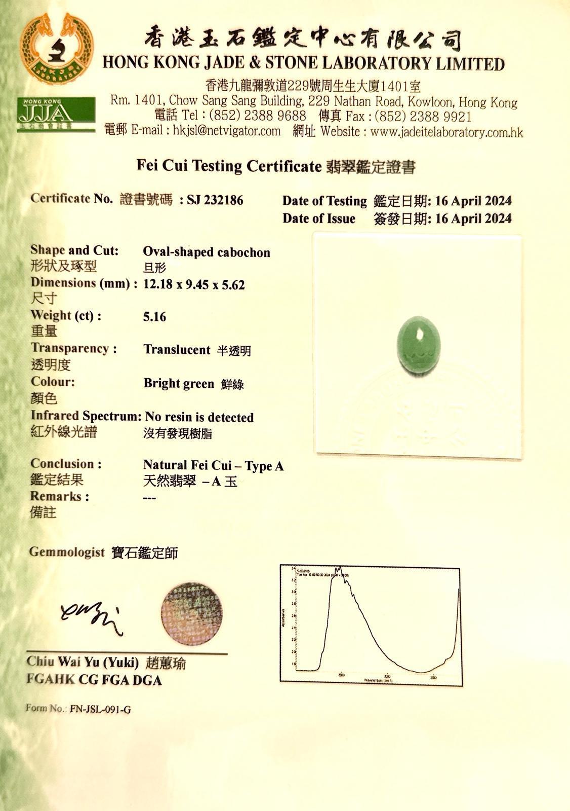 Certified 5.16 Carat Fei Cui Type A Jadeite Jade and Diamond Cocktail Ring For Sale 2