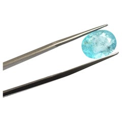 Tourmaline Paraiba certifiée 5.30 carats, pierre de taille ovale pour la bijouterie fine