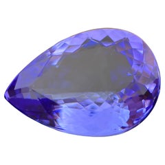 Gemma certificata da 5,43 carati di tanzanite naturale con taglio a pera - viola bluastro ALGT