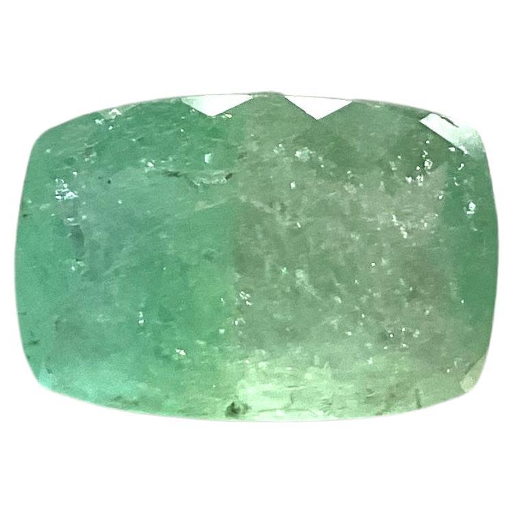 Certified 5.55 Carats Green Paraiba Tourmaline Cushion Cutstone for Fine Jewelry