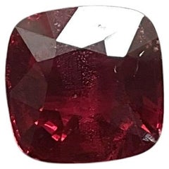 certified 5.56 carats burmese red spinel natural cushion cut stone natural gem