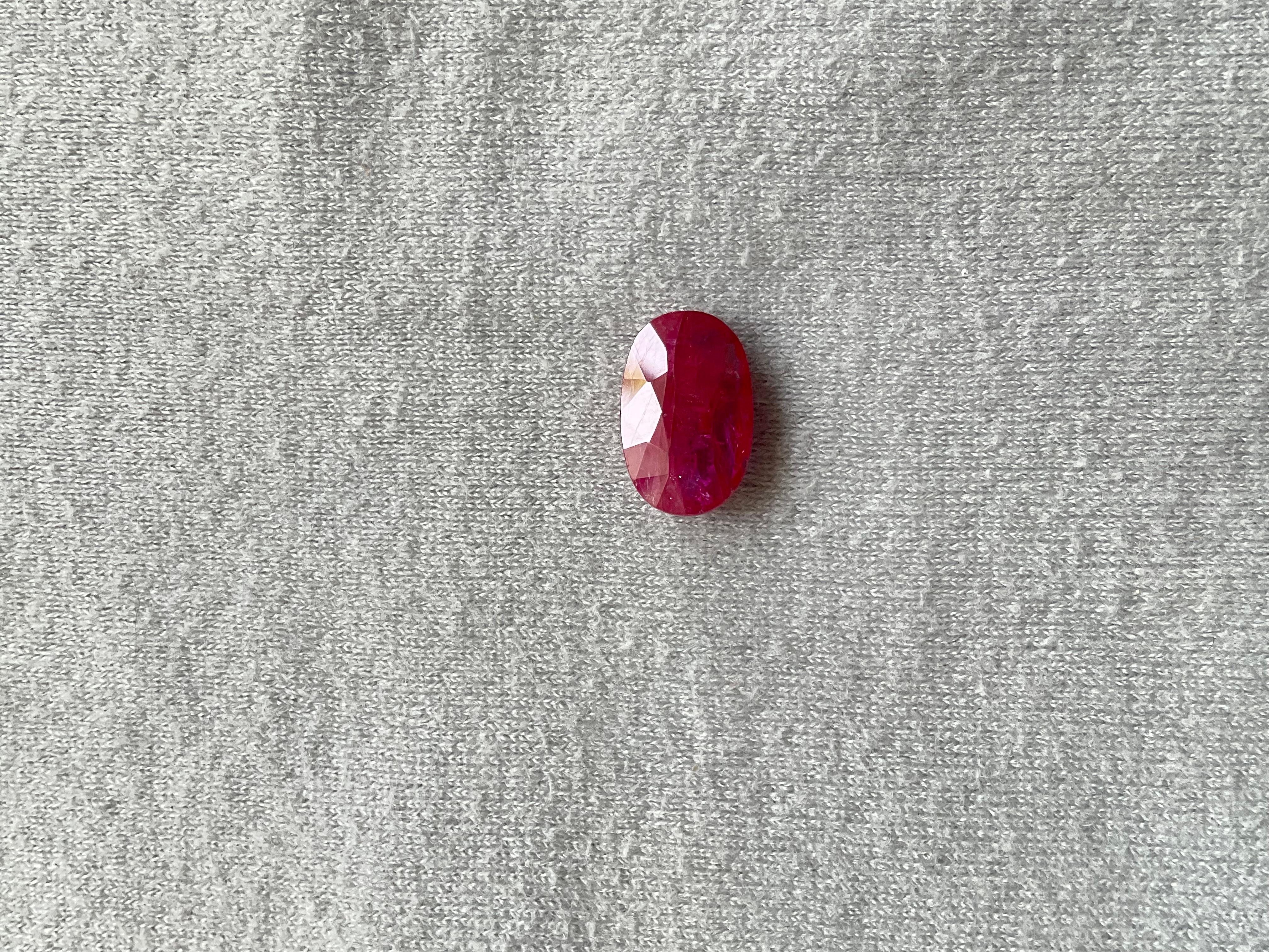 Rubí de Mozambique certificado de 5.67 quilates Piedra tallada facetada ovalada Sin calor Gema natural

Peso: 5,67 quilates
Tamaño:  14x9x4 MM
Piezas: 1
Forma: Piedra tallada ovalada facetada