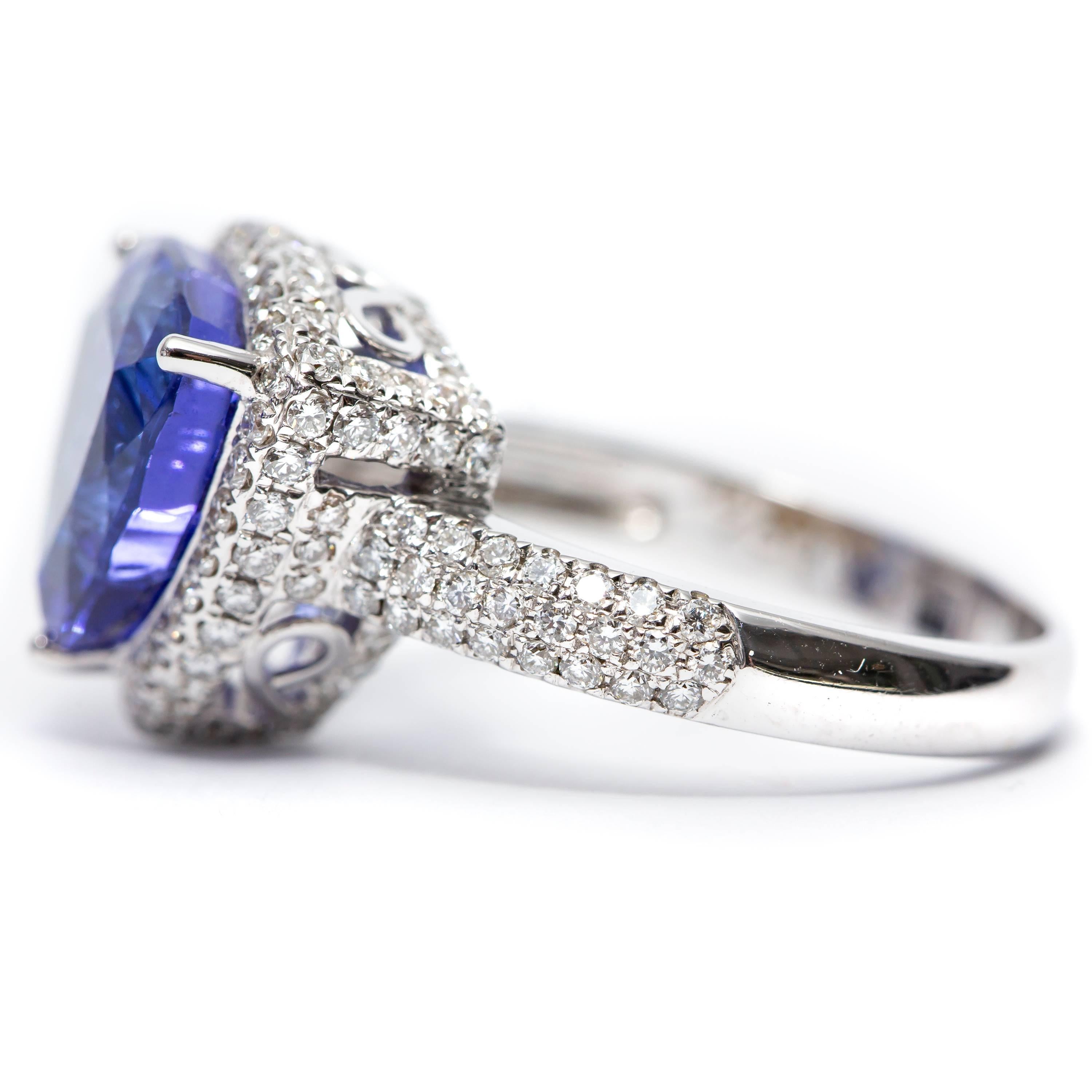 triangle tanzanite ring