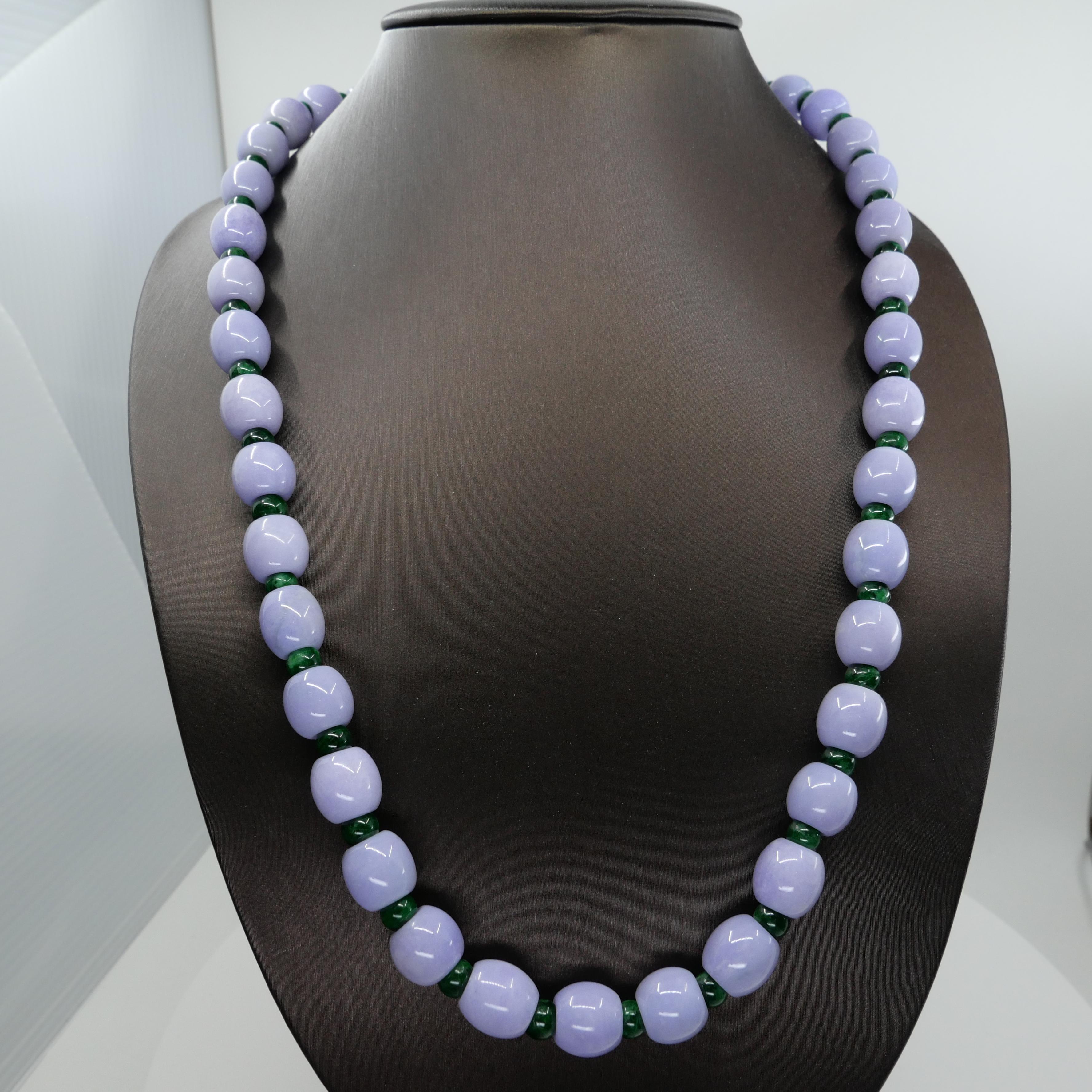 lavender jade bead necklace