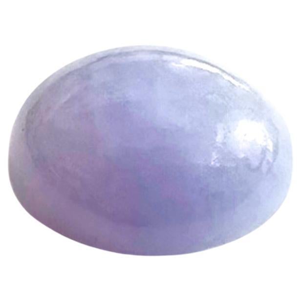 Certified 5.99 cts. Lavender Purple Burmese A-Jadeite Oval Cabochon LS4 For Sale