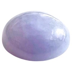 Certified 5.99 cts. Lavender Purple Burmese A-Jadeite Oval Cabochon LS4