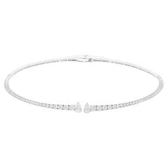 Certified 5Ct Diamond Bridal Choker Necklace 14k White Gold Handmade Jewelry