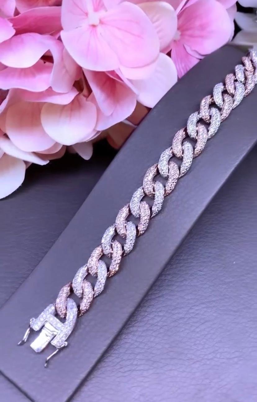 Certified 6.00 Carats Diamonds 18K Gold Bracelet  In New Condition For Sale In Massafra, IT