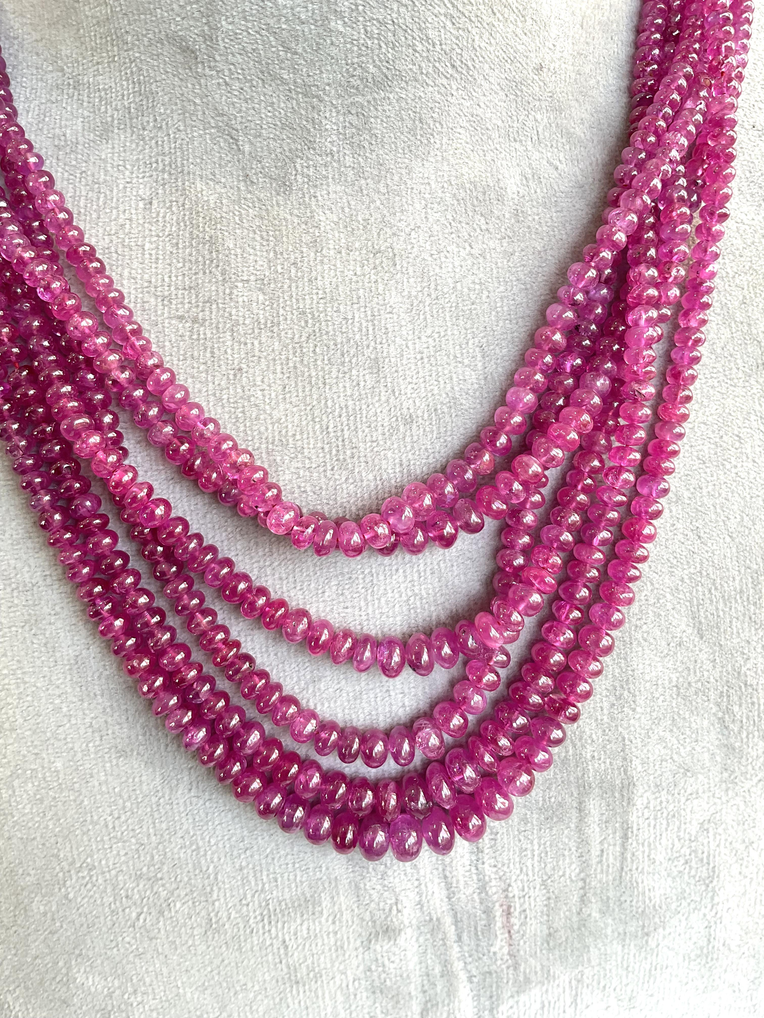 Certified 620.66 Carats Burma Ruby Top Quality Beads For Jewellery Natural Gems In New Condition For Sale In Jaipur, RJ
