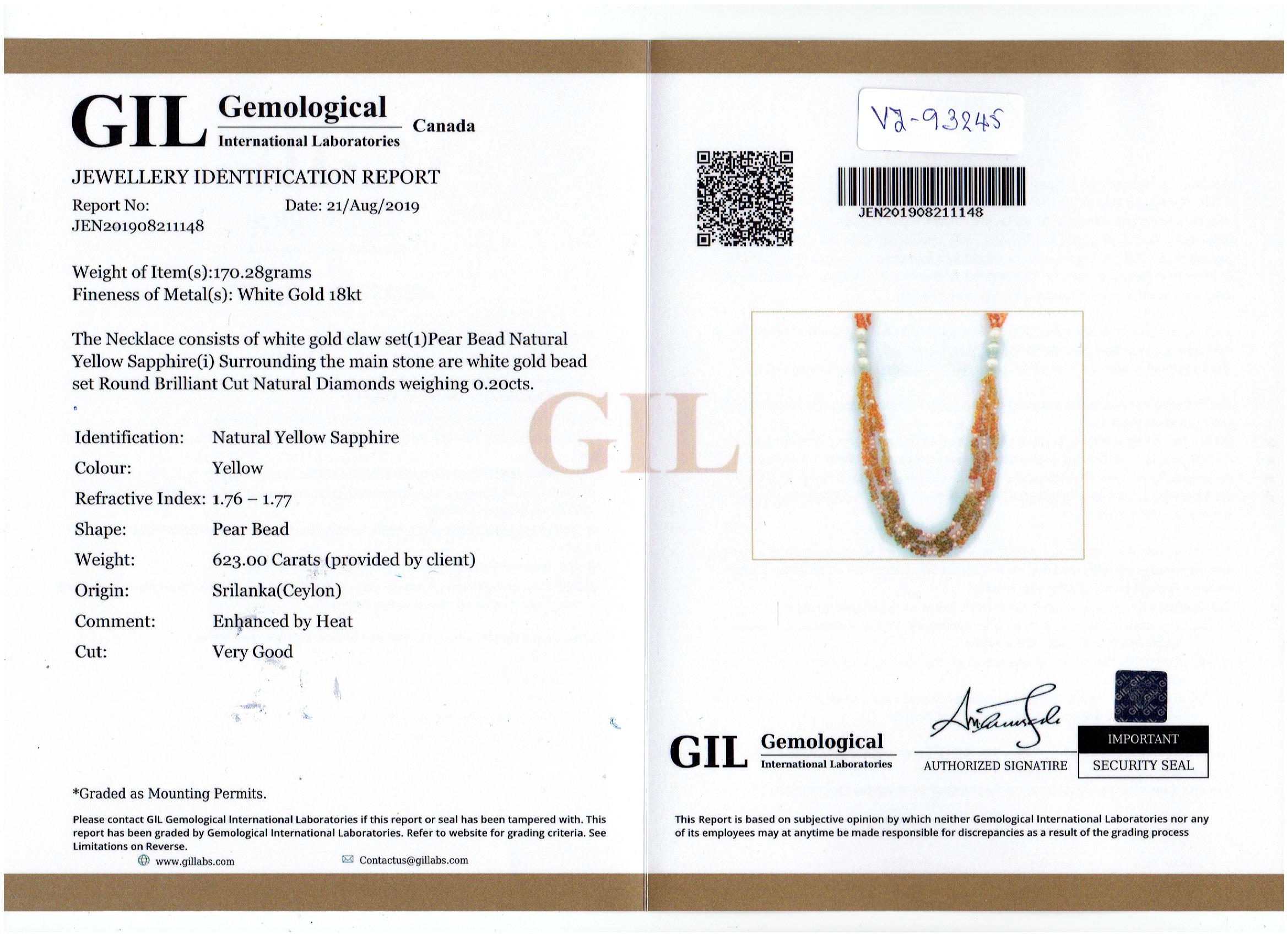 Certified 623 Carat Sapphire and Pearl Beaded Necklace In New Condition For Sale In Bangkok, Thailand